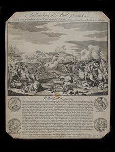 Een exact beeld van de slag bij Culloden, gepubliceerd door B. Cole, 1746